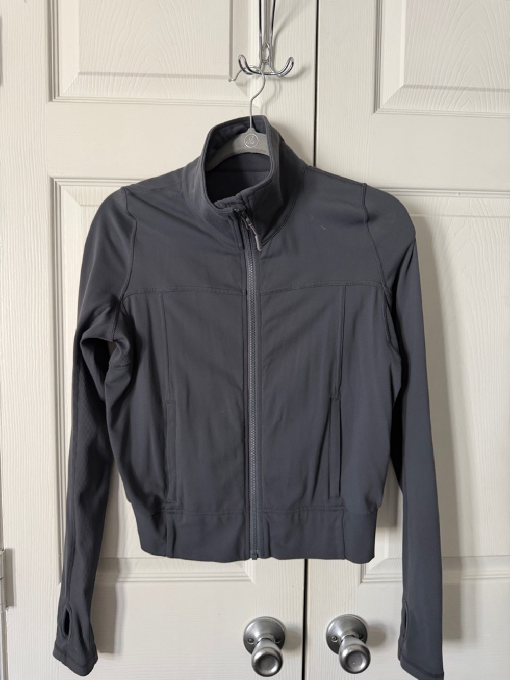 Lululemon Athletica Limited Edition Grey Zip-Up Lightweight Jacket w/ Mesh back